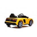 Macchina Elettrica per Bambini 12V Licenza Ufficiale Audi R8 New Spyder con Telecomando e Sedile in pelle Giallo