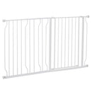 Cancelletto Sicurezza Regolabile per Cani 75-145 cm in Acciaio e ABS Bianco