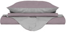 Copripiumino con Sacco e Federe Doubleface Rosa Antico\/Grigio Chiaro