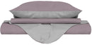 Copripiumino con Sacco e Federe Doubleface Rosa Antico\/Grigio Chiaro