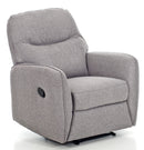 Poltrona Relax Reclinabile Manuale in Tessuto Kube Grigia