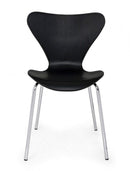 Set 4 Sedie 50x49,5x82 cm Tessa in Plastica Nero