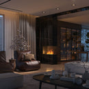 Camino a Vapore Elettrico da Incasso 80x50x40 cm Invapo U800 in Acciaio Nero      