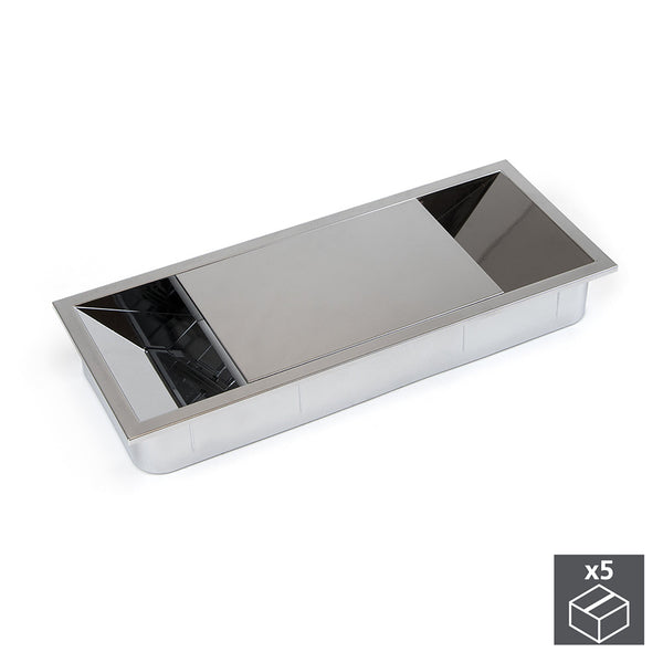 prezzo Emuca Kunststoff rechteckig 152 x 61 mm Einbau-Tisch Kabeltülle 5 Stück