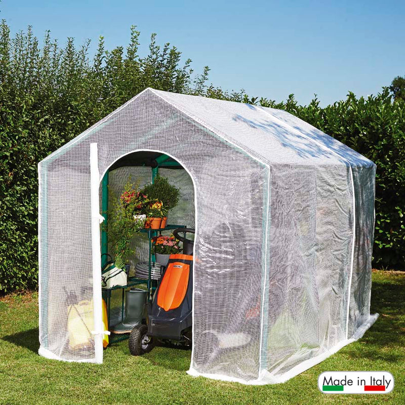 Serra da Giardino a Casetta in PVC con Telo Rama Bucaneve Verde