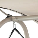 Dondolo Letto da Giardino imbottito 207x142xH172 cm con Tettuccio Regan talpa