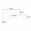 Divano Letto 175x80x69 cm in Similpelle Bianco