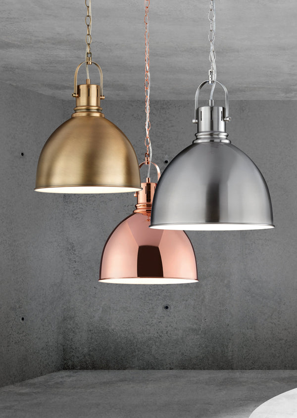 Innen-Pendelleuchte E27 aus gealtertem Messingmetall online