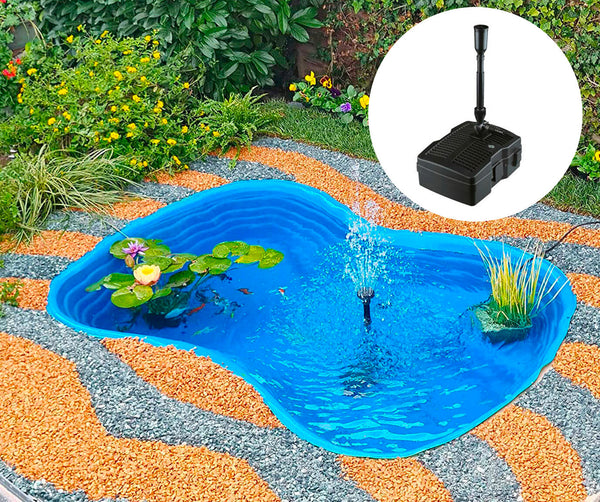 Kit Laghetto Artificiale + Pompa Filtro da Giardino 178x125x45 cm in Polietilene 610 Litri Azzurro sconto