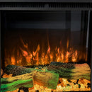 Camino Elettrico da Incasso a Parete 3 Lati Aperti 127x28x52 cm Detroit LED RGB e APP  