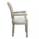 Poltrona Constance in Tessuto 55x46x96 h cm in Legno Beige