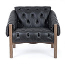 Poltrona Imbottita 83,5x81,5x76 cm in Similpelle Nera