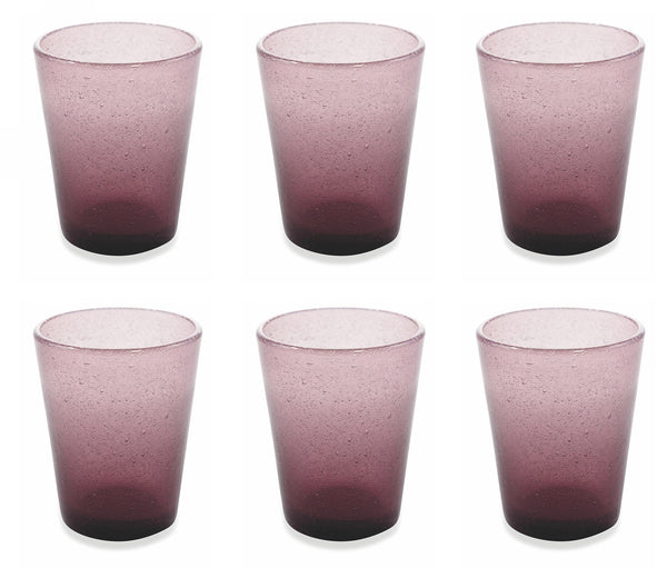 online Set 6 Gläser Ø8x10 cm in Glas Villa d'Este Home Tivoli Cancun Rosa