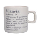 Tazzina Caffè Zodiaco "bilancia" Ø6x6,5 cm in Bone China VdE Tivoli 1996 Bianco
