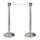 2 Gardinenstangen 3 Meter aus gebürstetem Edelstahl Ø36x101 cm Weißes Band