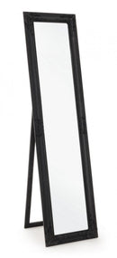 Specchio Miro con Cornice Nero Opaco 40x160 in Legno