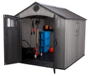 Casetta Box da Giardino Porta Utensili 238x300 cm in Polietilene Grigio