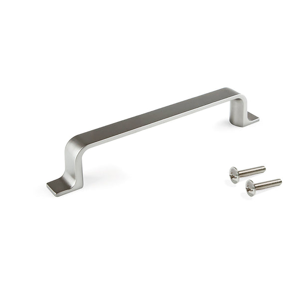 sconto Emuca Griff für Kobe Schrank Achsabstand 96 Satin Nickel Zamak