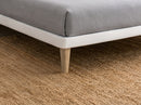 Letto Singolo con Rete Rivestita Similpelle Bianco Tessis Testata Soft Varie Misure
