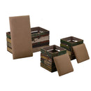 Set 3 Pouf in Legno 60x30H30cm Old Style