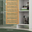 Mobile Bagno a Colonna 35x30x170 cm con 2 Armadietti e Ripiani Regolabili Scomparti Aperti in MDF Bianco      