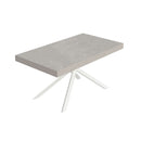 Tavolo Allungabile 160/420x90 cm Niket Cashmere Gambe Bianche      