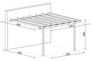 Pergola Addossata 240x240 cm in Legno