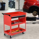 Carrello Porta Attrezzi da Officina Rosso 70x35x75.5 cm 