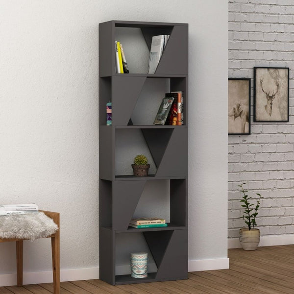 sconto Libreria Frame 54x168 cm 5 ripiani antracite