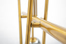 Lampadario Glam Galaxy 100x10x80 cm in Ferro e Vetro Fumo e Oro