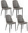Set 4 Sedie 52x45xH85 cm in Soft-Touch Tamara Grigio Chiaro