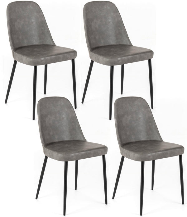 prezzo Set 4 Sedie 52x45xH85 cm in Soft-Touch Tamara Grigio Chiaro
