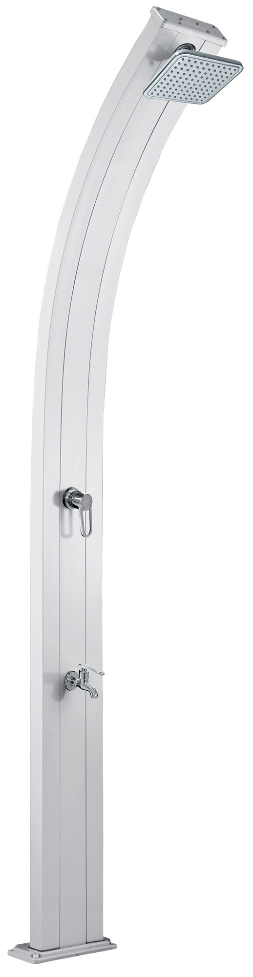 Garten-Solardusche, 30 l, Mixer und Fußwascher aus Aluminium in Metallic-Optik prezzo