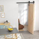 Kit Porta Scorrevole a Libro 122x0.5x4 cm con Binario e Cerniere in Acciaio al Carbonio Nero   