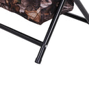 Sgabello sedia Pieghevole Girevole con Borsa e Tracolla Ferro 38x33x48 cm Mimetico 
