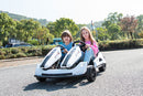 Go-Kart Elettrico per Bambini 2 Posti 24V Bianco  