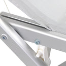 Lettino Prendisole da Giardino 181x60xH39 cm in alluminio bianco ghiaccio Bagnino