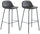 Set mit 2 Hockern 42x43x91,5 cm in braunem Kunstleder