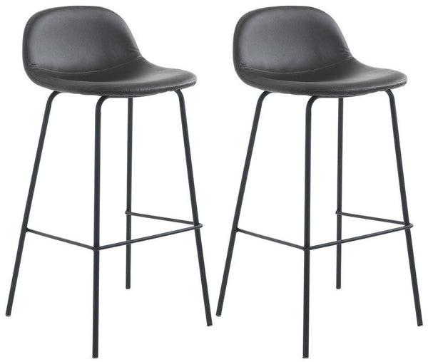 acquista Set mit 2 Hockern 42x43x91,5 cm in braunem Kunstleder