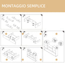 Mensola 4 Ripiani 100x15x60 cm in Legno Truciolato