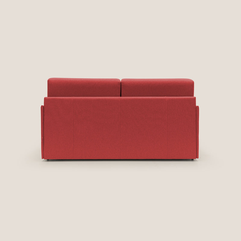 Divano Letto 3 Posti 189x96x96 cm Evans in Tessuto Rosso