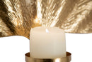 Portacandele da Muro Glam Leaf 41x11,5x40 cm in Ferro Oro