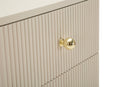 Comodino 2 Cassetti Shy 34x37,5x59 cm in Pino e MDF e Ferro      