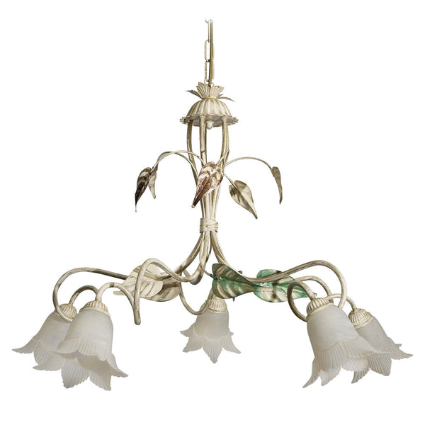 Kronleuchter 5xE14 Antik Strohglas E-Energy Arianna sconto