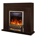 Camino Elettrico da Pavimento 85x95x30 cm Effetto Fiamma 2000W Arthur & Meridian Wenge