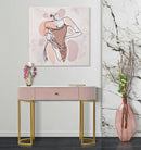 Console Montpellier Rosa 100x40x75 cm in Ferro Legno 