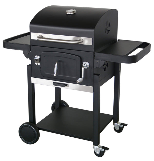 acquista Holzkohlegrill aus Stahl mit Bauer Asado Black Wheels