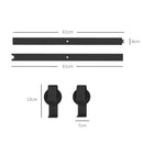 Kit Porta Scorrevole a Libro 122x0.5x4 cm con Binario e Cerniere in Acciaio al Carbonio Nero   