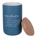 Barattolo Zucchero Double Face 750 ml in New Bone China VdE Tivoli 1996 Verde Petrolio