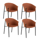 Set 4 Sedie 58x56xH79 cm in Tessuto Nari Ruggine